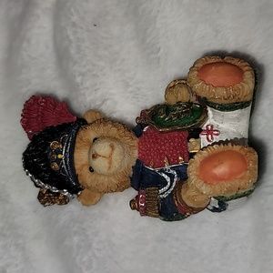 Vintage ArtMark Resin Bear Toy Soldier. 3.5 inches high Figurine